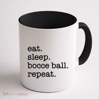 Bocce Ball Bocceball Game Player Eat Sleep Repeat Gift Coffee Mug thumb 1