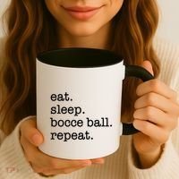 Bocce Ball Bocceball Game Player Eat Sleep Repeat Gift Coffee Mug thumb 3