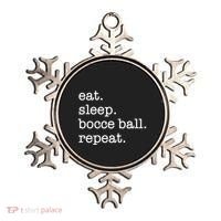 Bocce Ball Bocceball Game Player Eat Sleep Repeat Gift Ornament thumb 0
