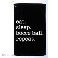 Bocce Ball Bocceball Game Player Eat Sleep Repeat Gift Golf Towel thumb 0