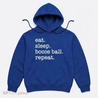 Bocce Ball Bocceball Game Player Eat Sleep Repeat Gift Hoodie thumb 0
