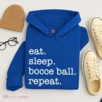 Bocce Ball Bocceball Game Player Eat Sleep Repeat Gift Hoodie thumb 4