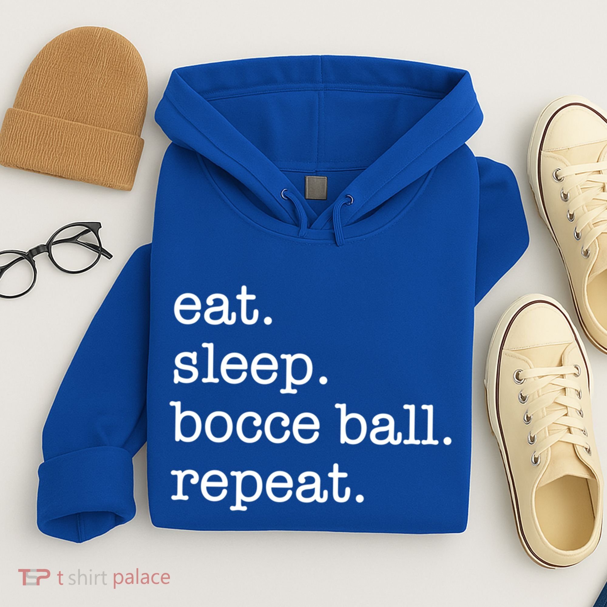 Bocce Ball Bocceball Game Player Eat Sleep Repeat Gift Hoodie