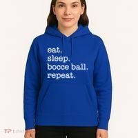 Bocce Ball Bocceball Game Player Eat Sleep Repeat Gift Hoodie thumb 5