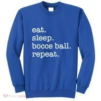 Bocce Ball Bocceball Game Player Eat Sleep Repeat Gift Sweatshirt thumb 0