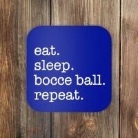 Bocce Ball Bocceball Game Player Eat Sleep Repeat Gift Coaster thumb 0