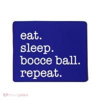Bocce Ball Bocceball Game Player Eat Sleep Repeat Gift Mousepad thumb 0