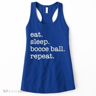 Bocce Ball Bocceball Game Player Eat Sleep Repeat Gift Women's Tank Top