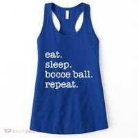 Bocce Ball Bocceball Game Player Eat Sleep Repeat Gift Women's Tank Top thumb 0
