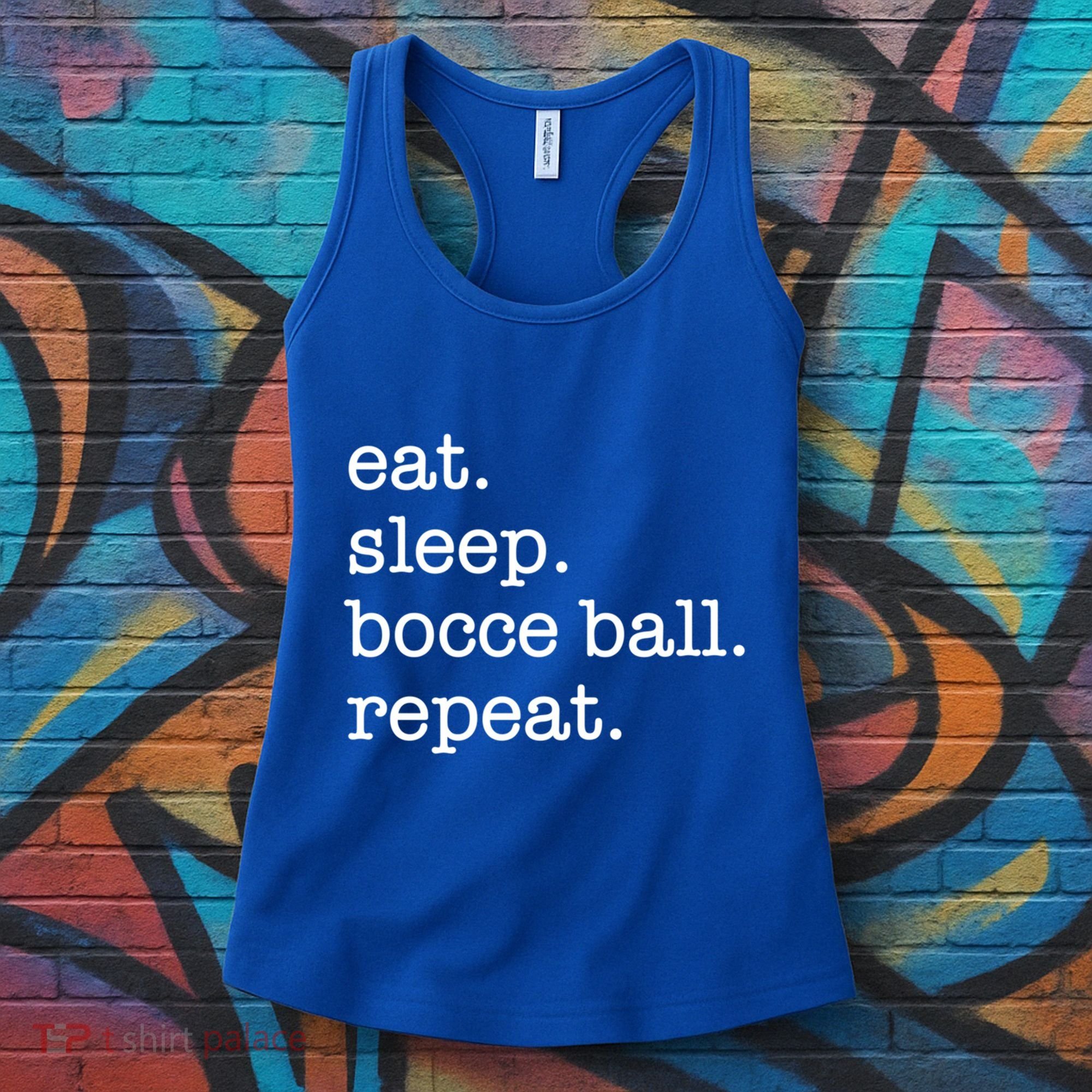 Bocce Ball Bocceball Game Player Eat Sleep Repeat Gift Women's Tank Top