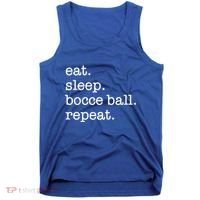 Bocce Ball Bocceball Game Player Eat Sleep Repeat Gift Tank Top thumb 0