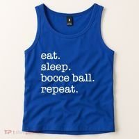 Bocce Ball Bocceball Game Player Eat Sleep Repeat Gift Tank Top thumb 2