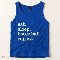 Bocce Ball Bocceball Game Player Eat Sleep Repeat Gift Tank Top thumb 2