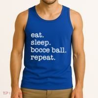 Bocce Ball Bocceball Game Player Eat Sleep Repeat Gift Tank Top thumb 3