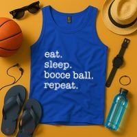 Bocce Ball Bocceball Game Player Eat Sleep Repeat Gift Tank Top thumb 4