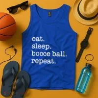 Bocce Ball Bocceball Game Player Eat Sleep Repeat Gift Tank Top thumb 4