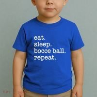 Bocce Ball Bocceball Game Player Eat Sleep Repeat Gift Toddler T-Shirt thumb 2
