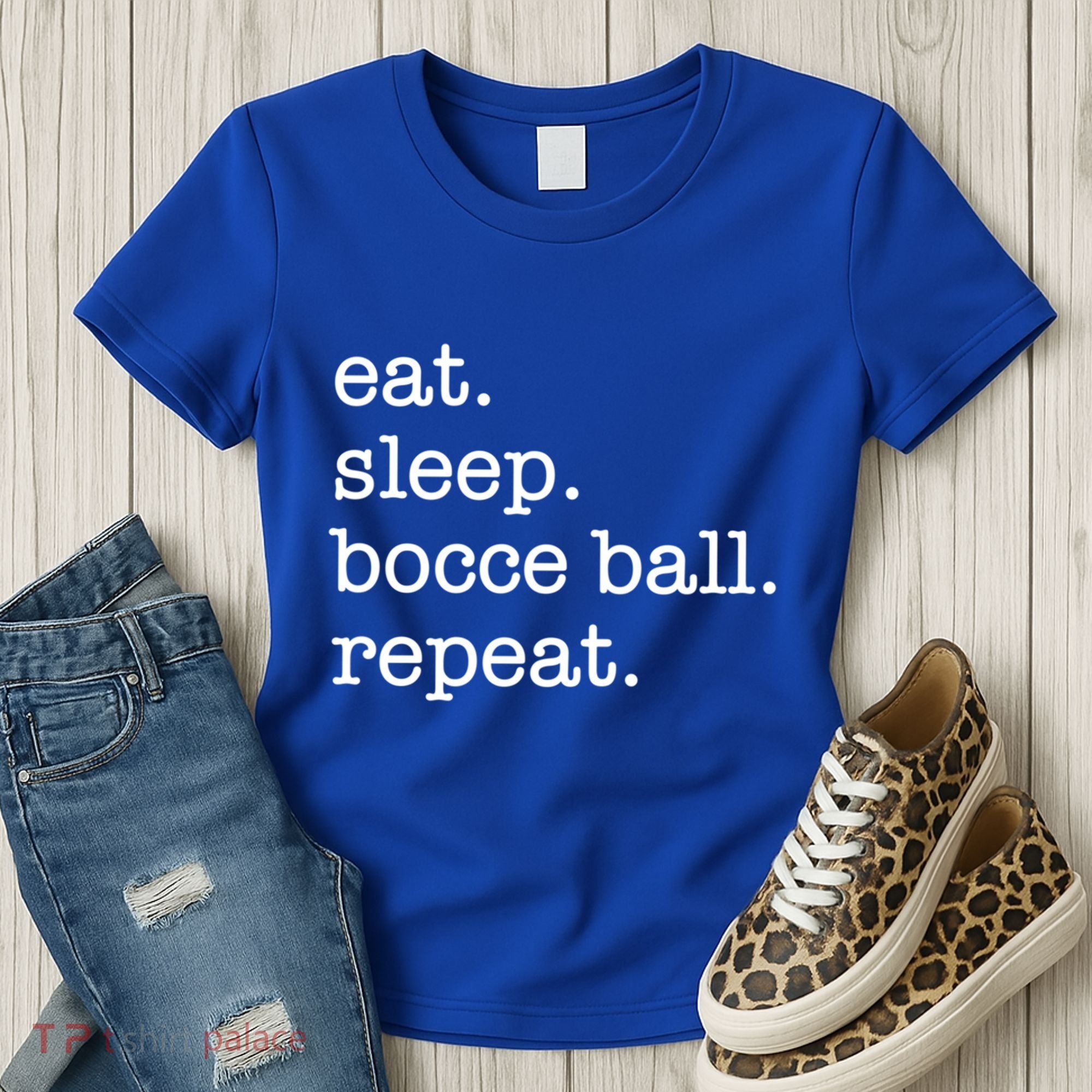 Bocce Ball Bocceball Game Player Eat Sleep Repeat Gift Women's T-Shirt