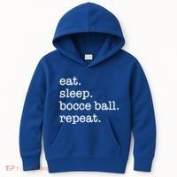 Bocce Ball Bocceball Game Player Eat Sleep Repeat Gift Kids Hoodie thumb 0