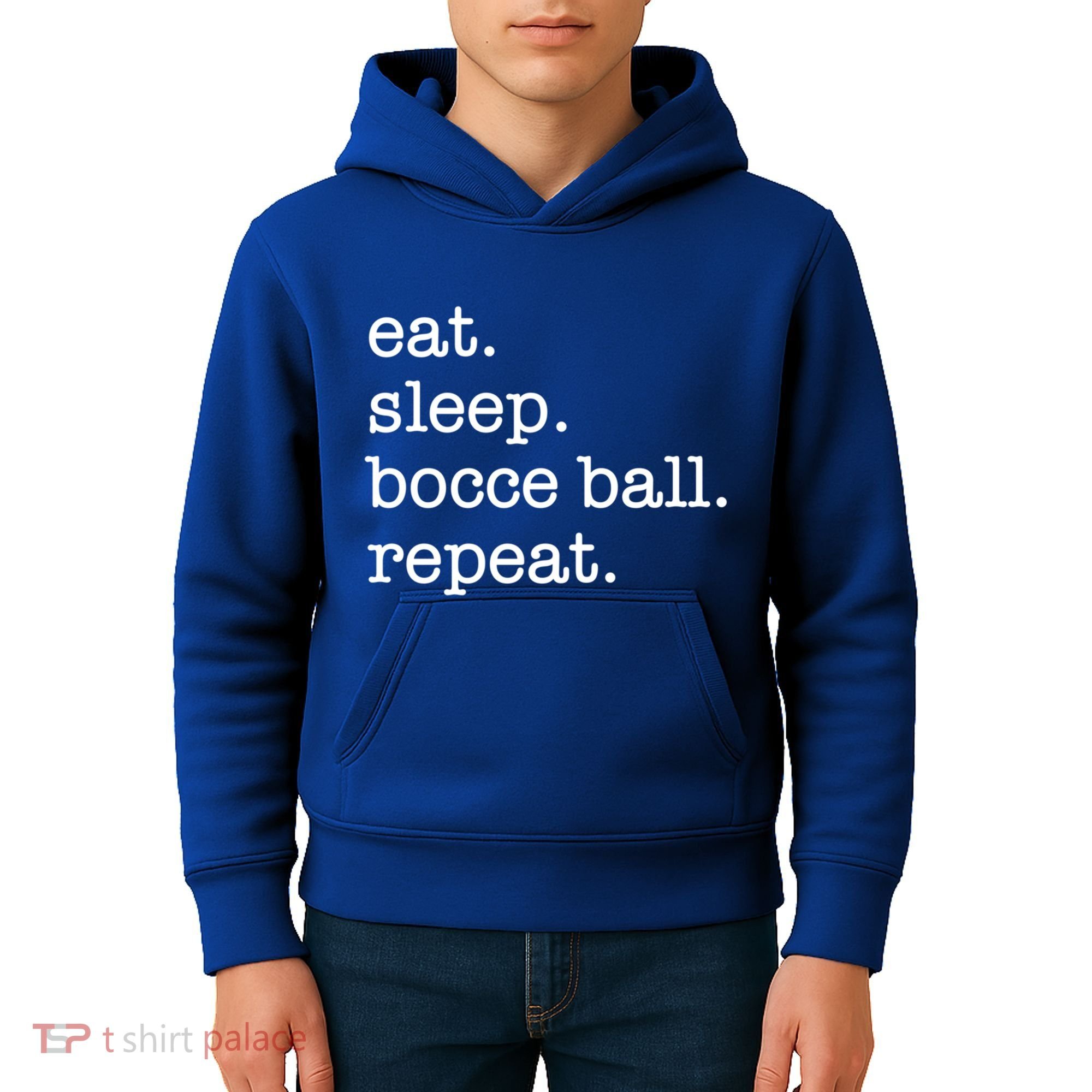 Bocce Ball Bocceball Game Player Eat Sleep Repeat Gift Kids Hoodie