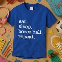 Bocce Ball Bocceball Game Player Eat Sleep Repeat Gift Kids T-Shirt thumb 3