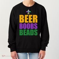 Beer Boobs Beads Mardi Gras Celebration Women's Sweatshirt thumb 0