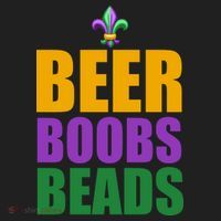 Beer Boobs Beads Mardi Gras Celebration Women's Sweatshirt thumb 2