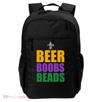 Beer Boobs Beads Mardi Gras Celebration Backpack