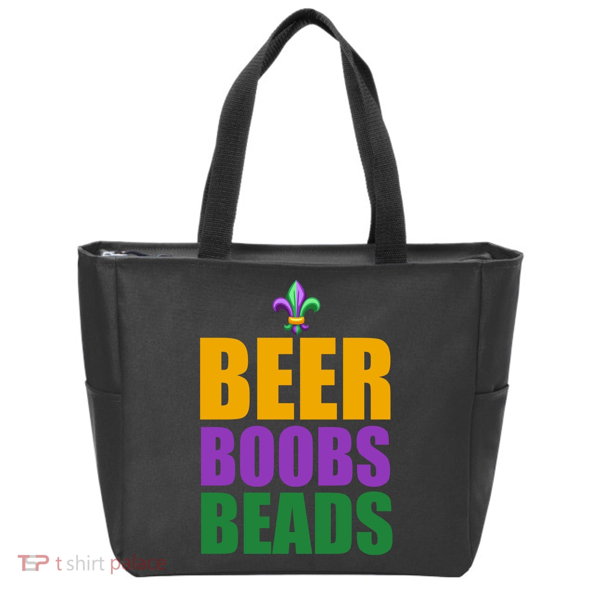 Beer Boobs Beads Mardi Gras Celebration Tote Bag