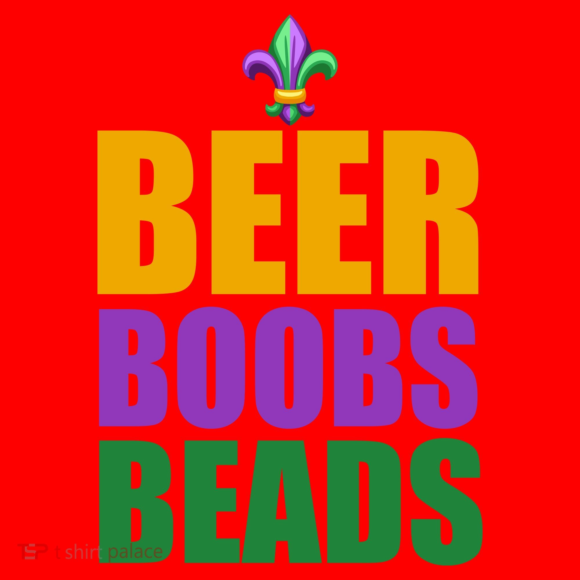 Beer Boobs Beads Mardi Gras Celebration Santa Hat