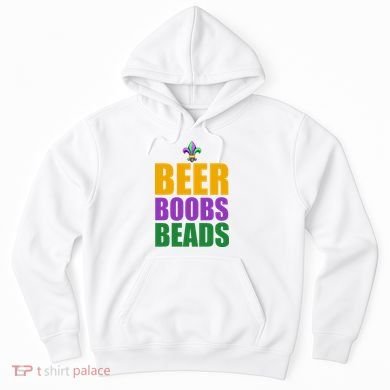 Beer Boobs Beads Mardi Gras Celebration Hoodie