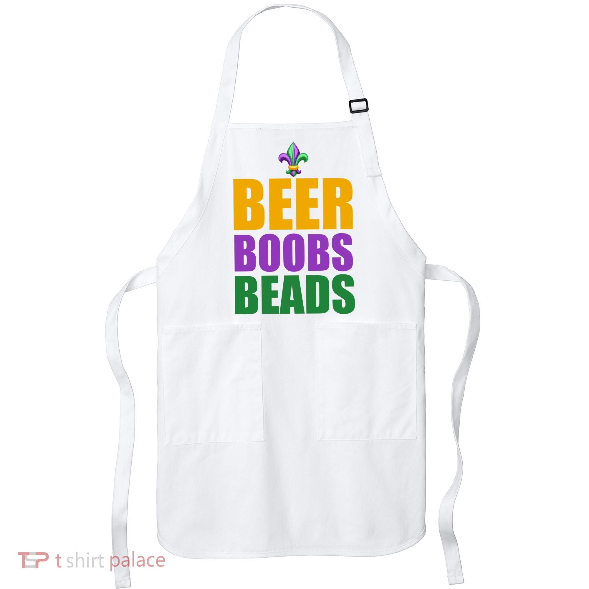 Beer Boobs Beads Mardi Gras Celebration Apron