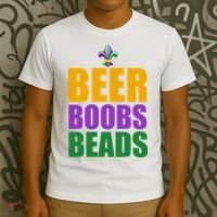 Beer Boobs Beads Mardi Gras Celebration T-Shirt thumb 3