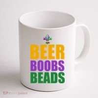 Beer Boobs Beads Mardi Gras Celebration Coffee Mug thumb 1