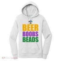 Beer Boobs Beads Mardi Gras Celebration Women's Hoodie thumb 0