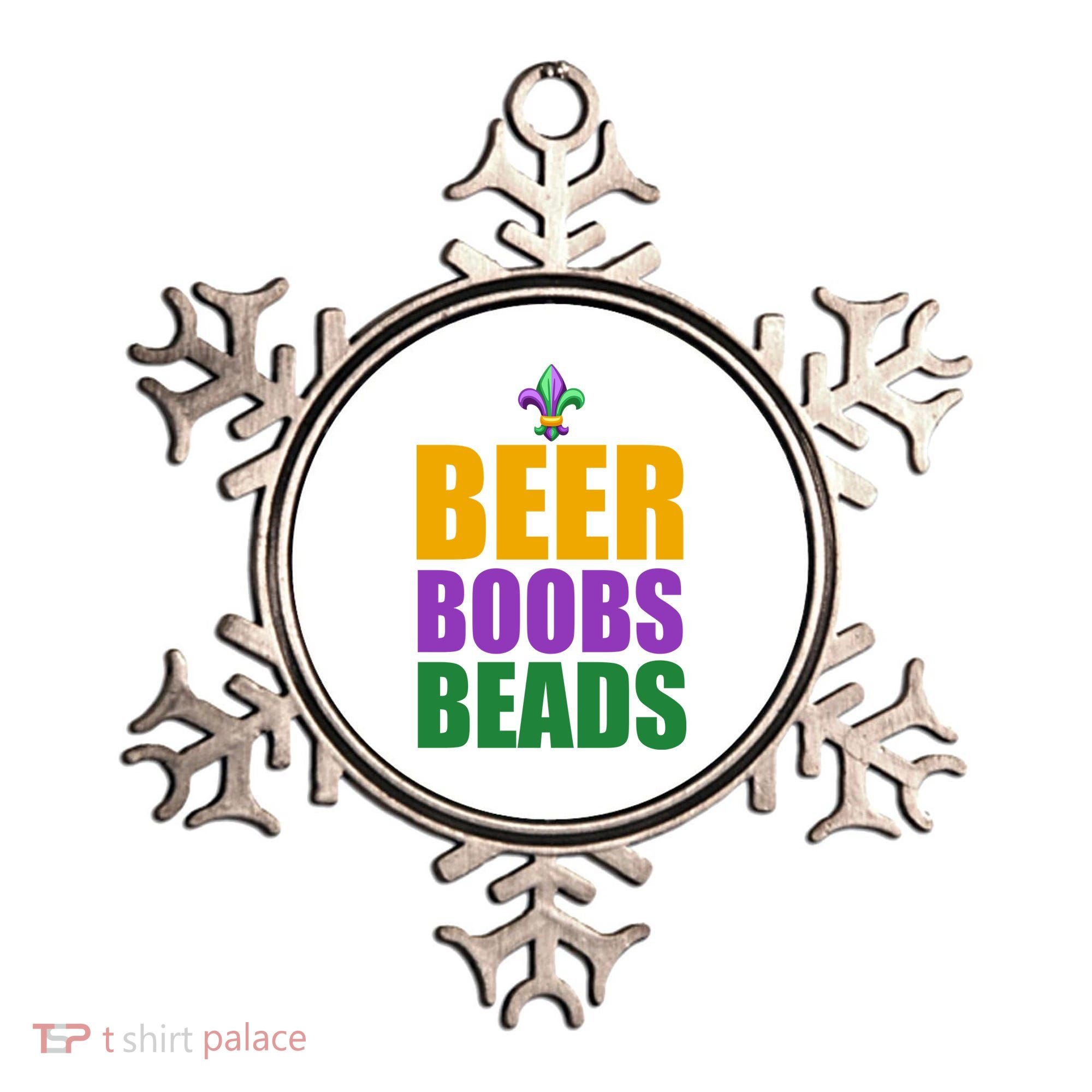 Beer Boobs Beads Mardi Gras Celebration Ornament