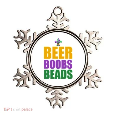 Beer Boobs Beads Mardi Gras Celebration Ornament