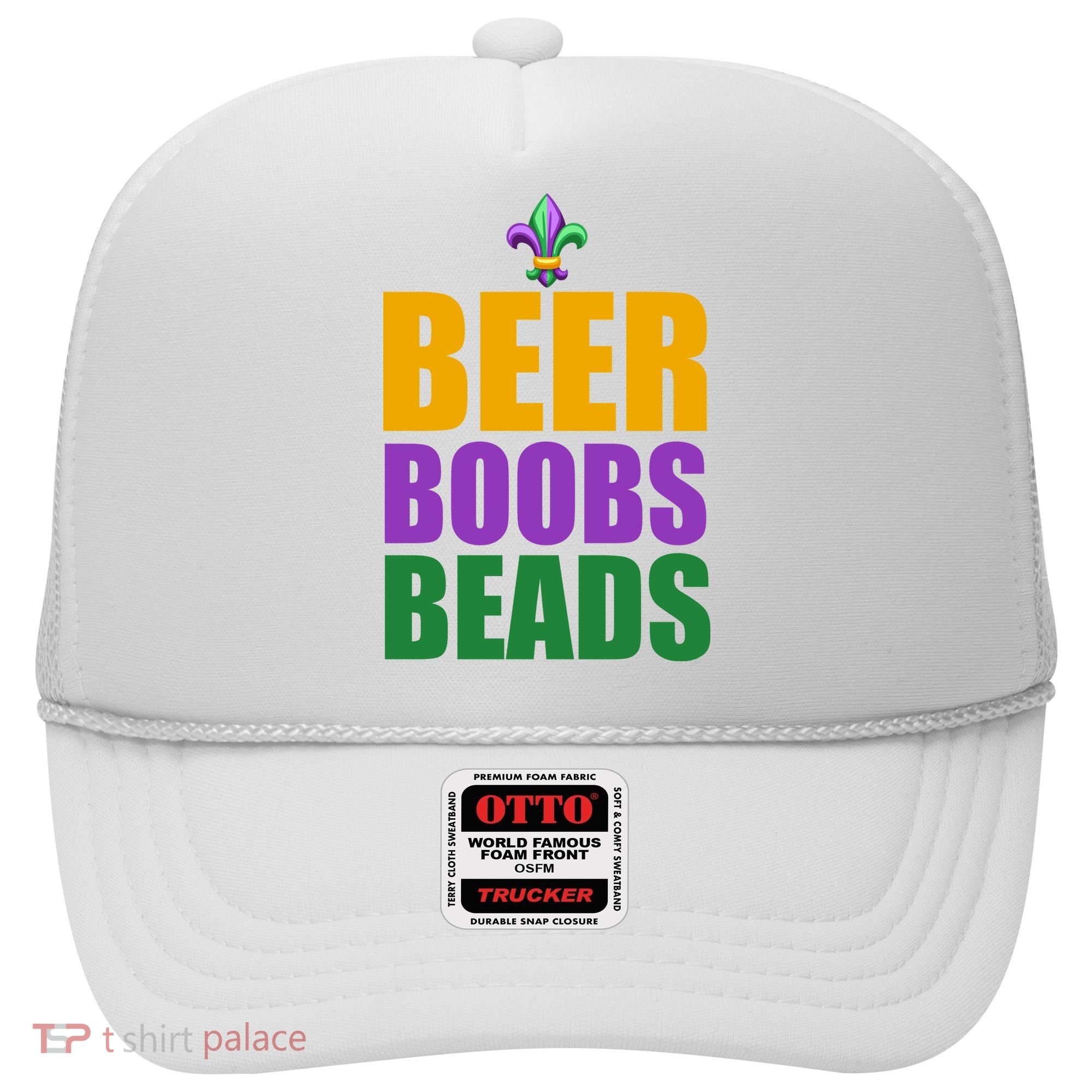 Beer Boobs Beads Mardi Gras Celebration Hat