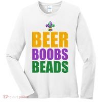 Beer Boobs Beads Mardi Gras Celebration Women's Long Sleeve Shirt thumb 0