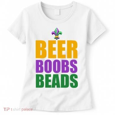 Beer Boobs Beads Mardi Gras Celebration Women's T-Shirt