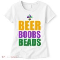 Beer Boobs Beads Mardi Gras Celebration Women's T-Shirt thumb 0