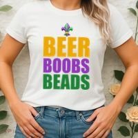 Beer Boobs Beads Mardi Gras Celebration Women's T-Shirt thumb 2