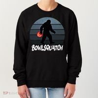 Bowlsquatch Bigfoot Bowling Ball Sasquatch Bowler Squatch Gift Women's Sweatshirt thumb 0
