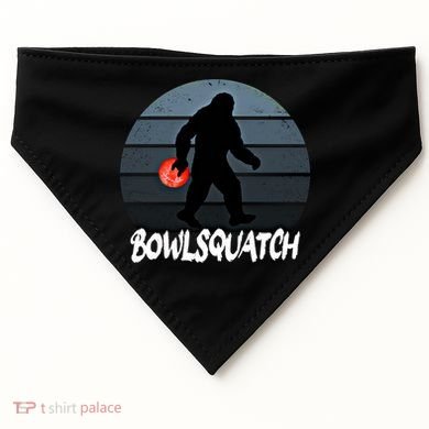 Bowlsquatch Bigfoot Bowling Ball Sasquatch Bowler Squatch Gift USA-Made Doggie Bandana