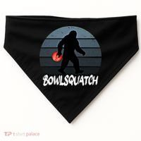 Bowlsquatch Bigfoot Bowling Ball Sasquatch Bowler Squatch Gift USA-Made Doggie Bandana thumb 0