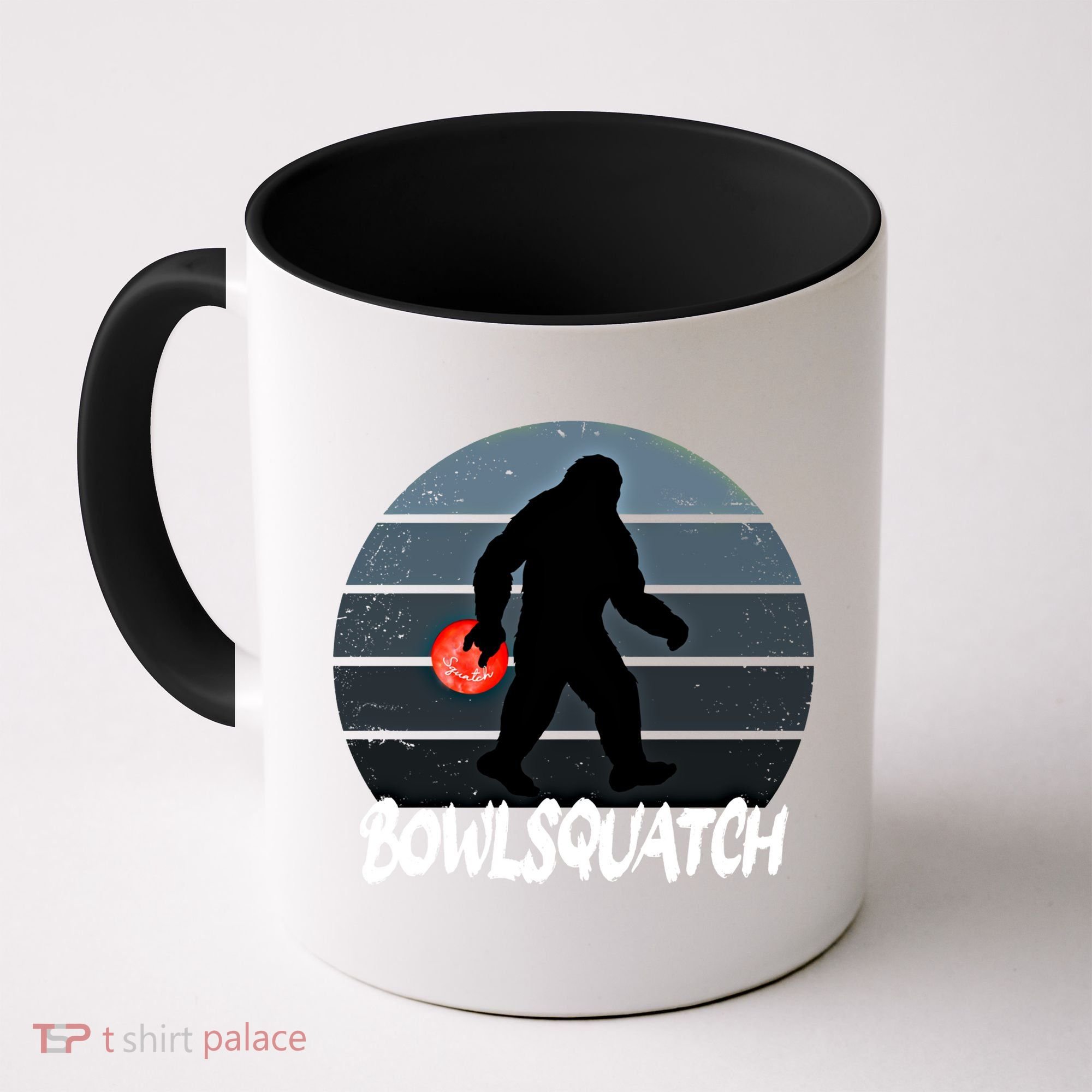 Bowlsquatch Bigfoot Bowling Ball Sasquatch Bowler Squatch Gift Coffee Mug