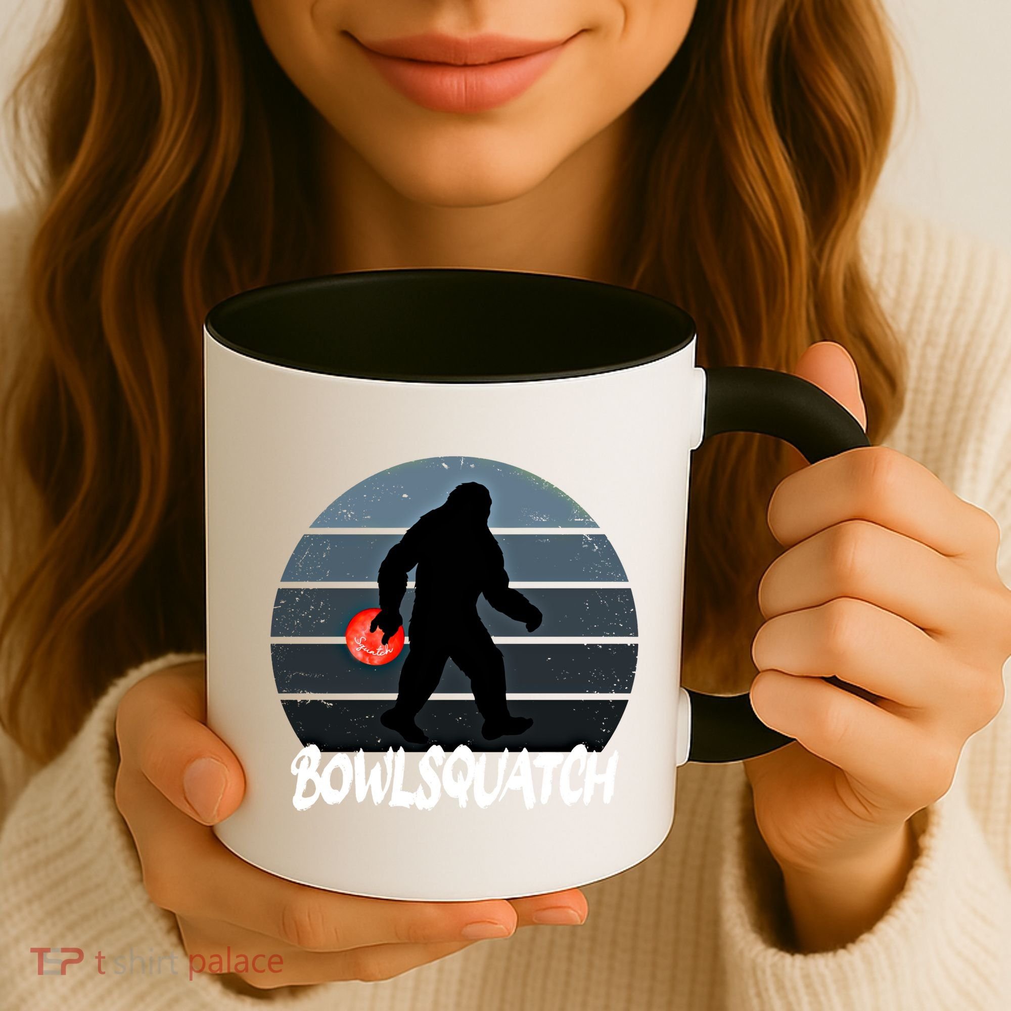 Bowlsquatch Bigfoot Bowling Ball Sasquatch Bowler Squatch Gift Coffee Mug
