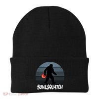 Bowlsquatch Bigfoot Bowling Ball Sasquatch Bowler Squatch Gift Beanie thumb 0