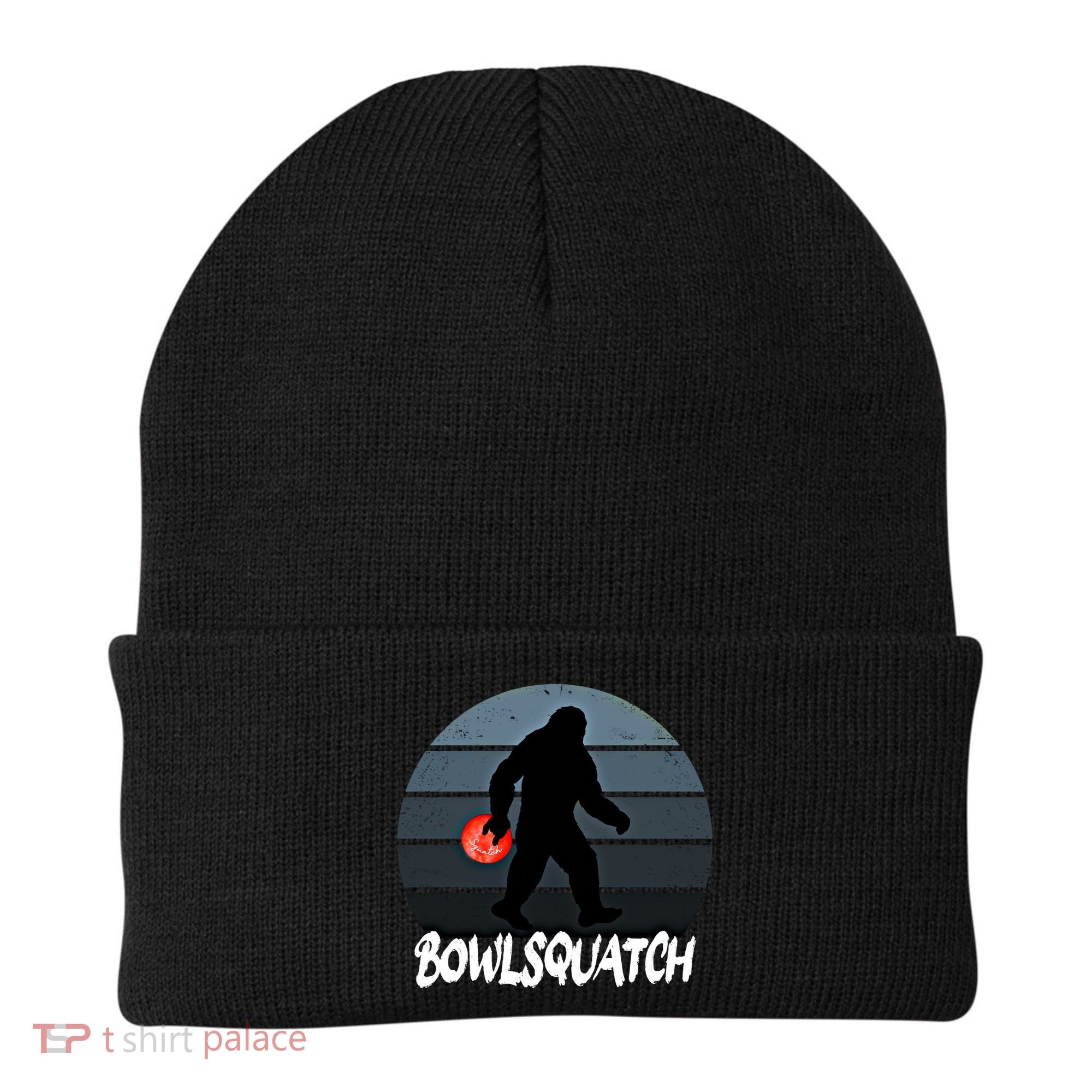 Bowlsquatch Bigfoot Bowling Ball Sasquatch Bowler Squatch Gift Beanie