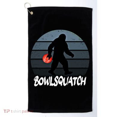 Bowlsquatch Bigfoot Bowling Ball Sasquatch Bowler Squatch Gift Golf Towel